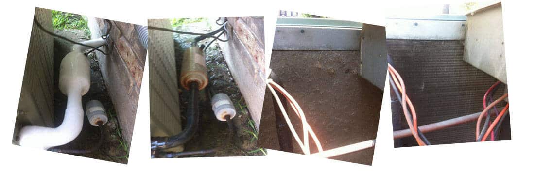 before and after images of air conditioning repairs